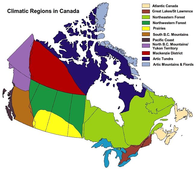 Canada Climate Map